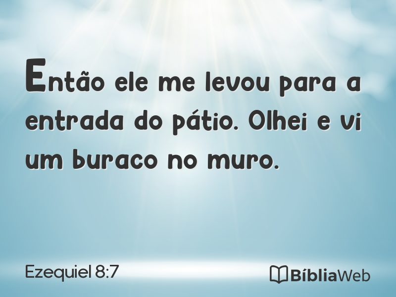 Ezequiel 8:7 em imagem para compartilhar