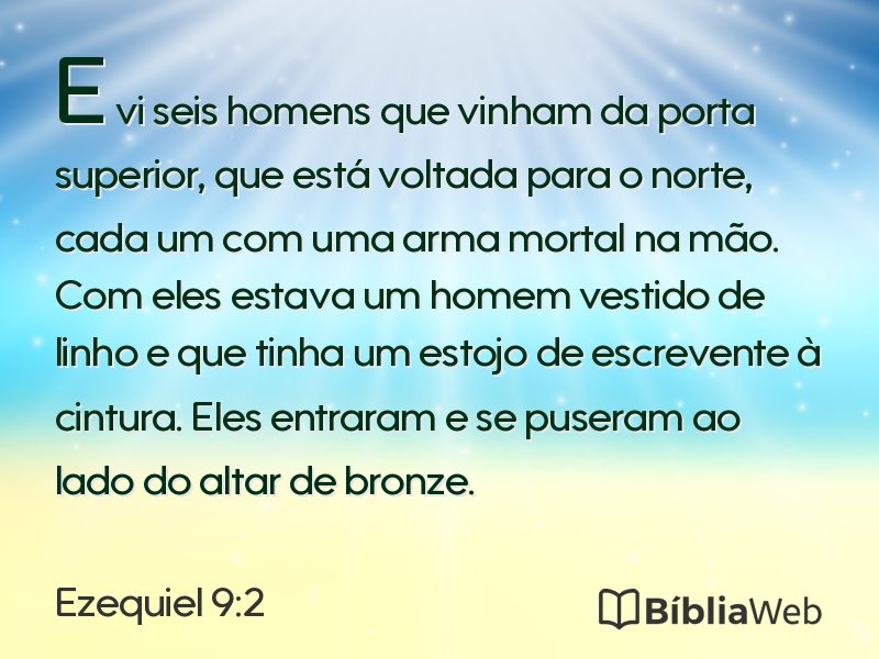 Ezequiel 9:2 em imagem para compartilhar