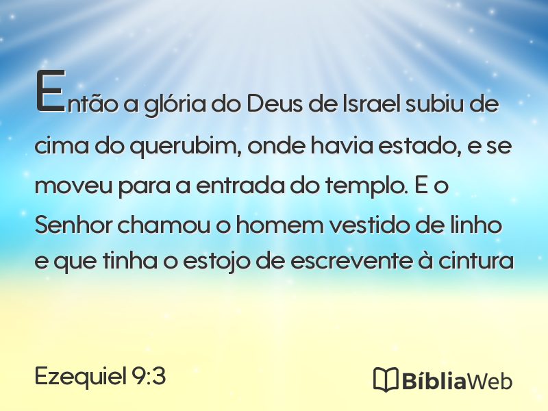 Ezequiel 9:3 em imagem para compartilhar