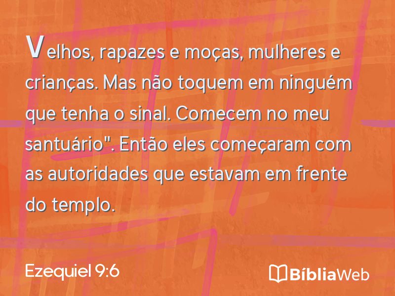 Ezequiel 9:6 em imagem para compartilhar