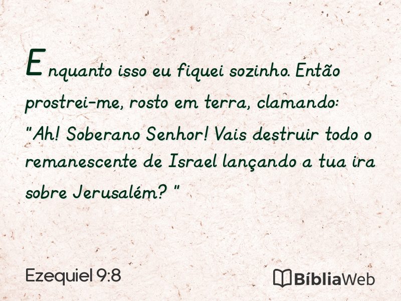 Ezequiel 9:8 em imagem para compartilhar