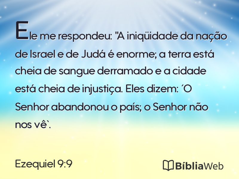 Ezequiel 9:9 em imagem para compartilhar