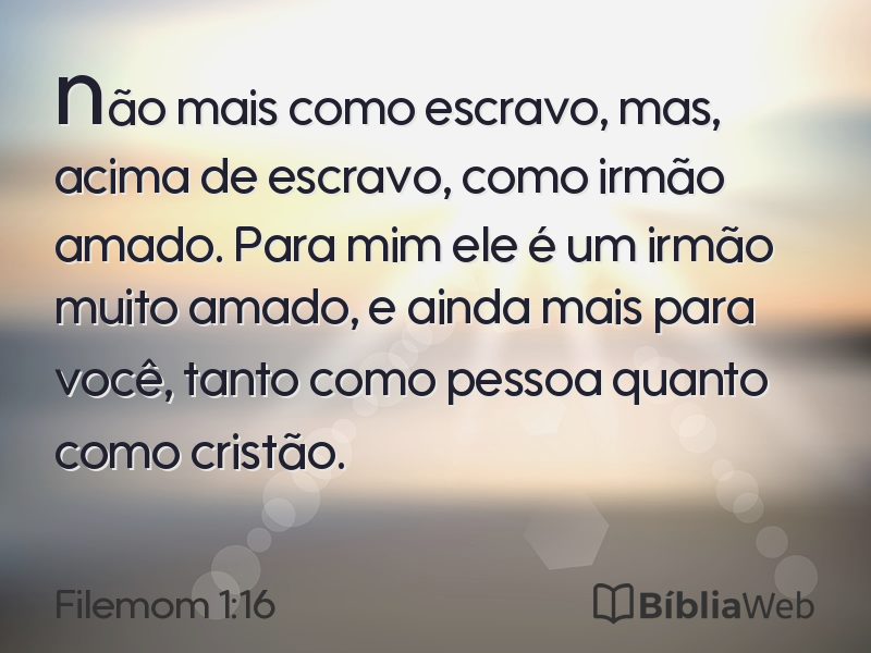 Filemom 1:16 em imagem para compartilhar