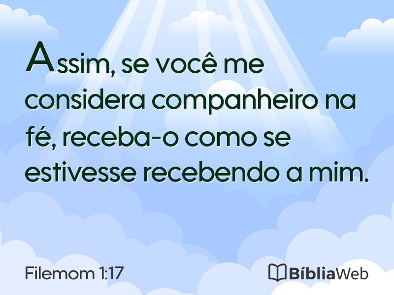 Filemom 1:17 em imagem para compartilhar