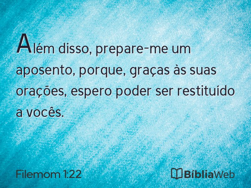 Filemom 1:22 em imagem para compartilhar
