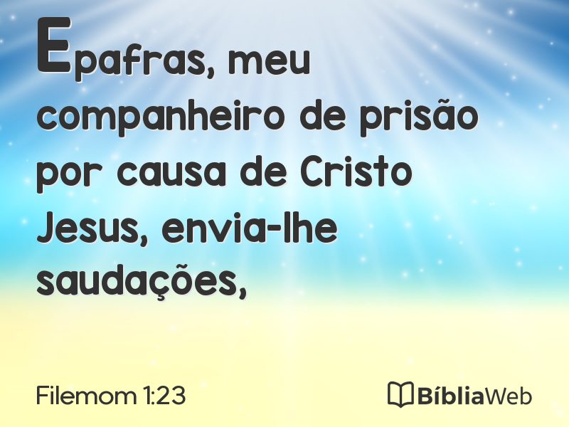 Filemom 1:23 em imagem para compartilhar