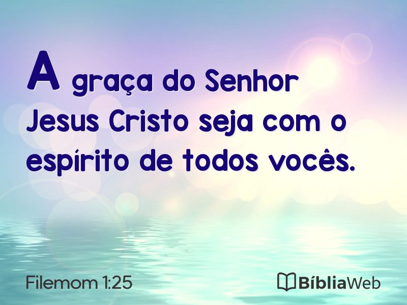 Filemom 1:25 em imagem para compartilhar