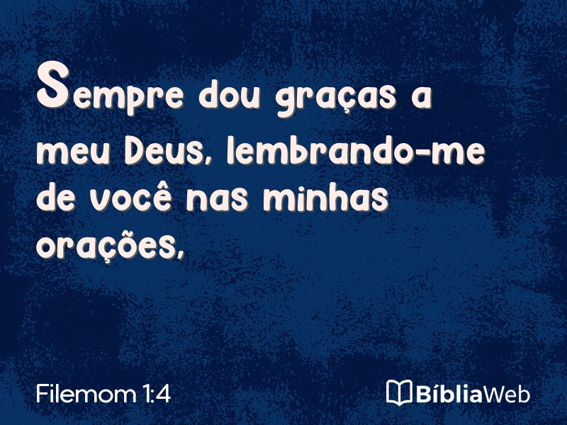 Filemom 1:4 em imagem para compartilhar