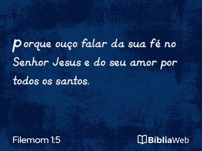 Filemom 1:5 em imagem para compartilhar