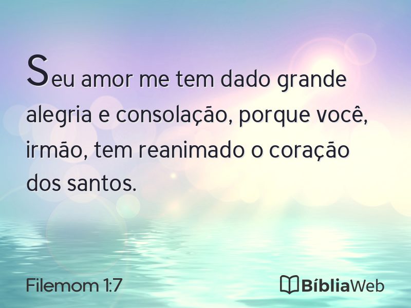 Filemom 1:7 em imagem para compartilhar