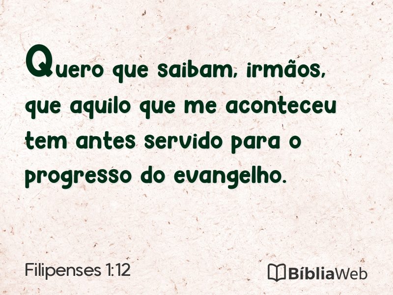 Filipenses 1:12 em imagem para compartilhar
