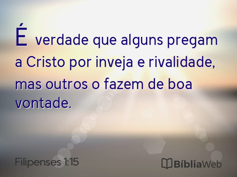 Filipenses 1:15 em imagem para compartilhar