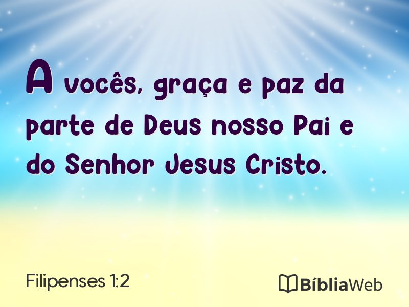 Filipenses 1:2 em imagem para compartilhar