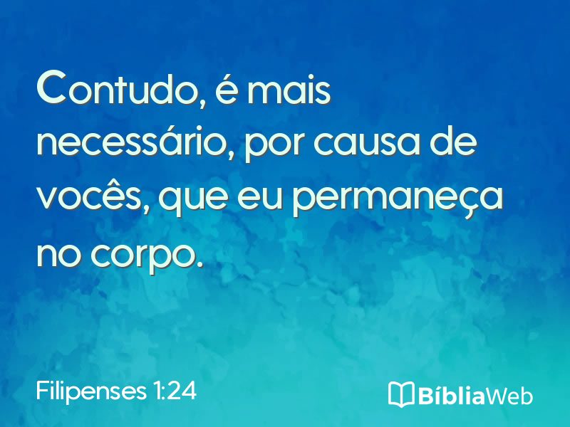 Filipenses 1:24 em imagem para compartilhar
