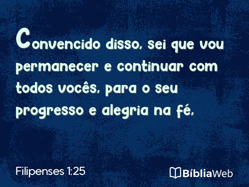 Filipenses 1:25 em imagem para compartilhar