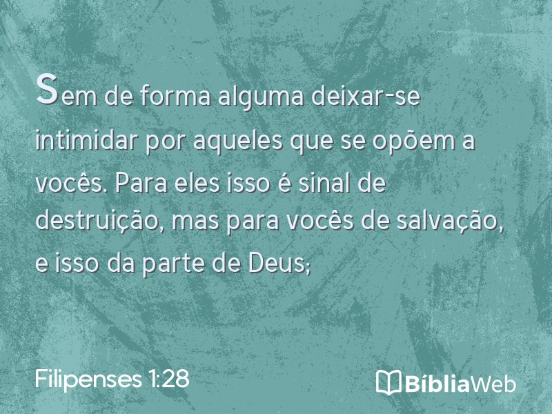 Filipenses 1:28 em imagem para compartilhar