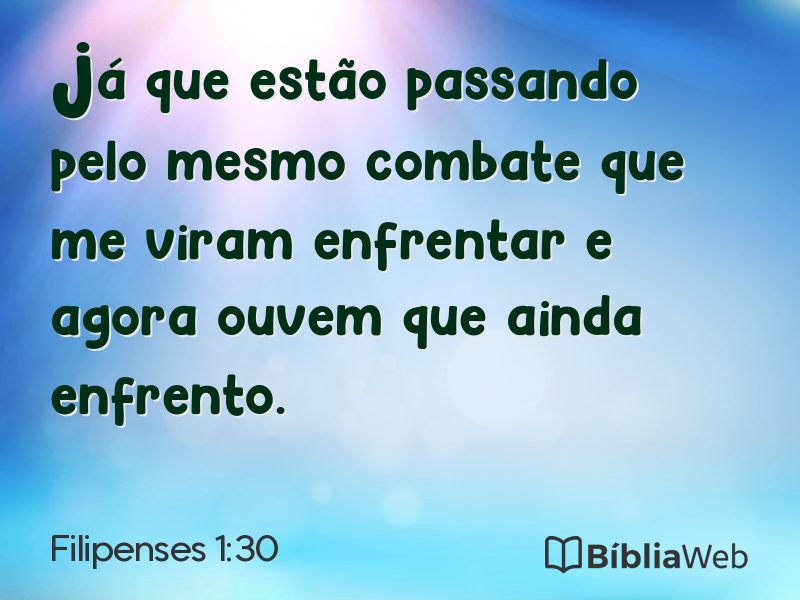 Filipenses 1:30 em imagem para compartilhar
