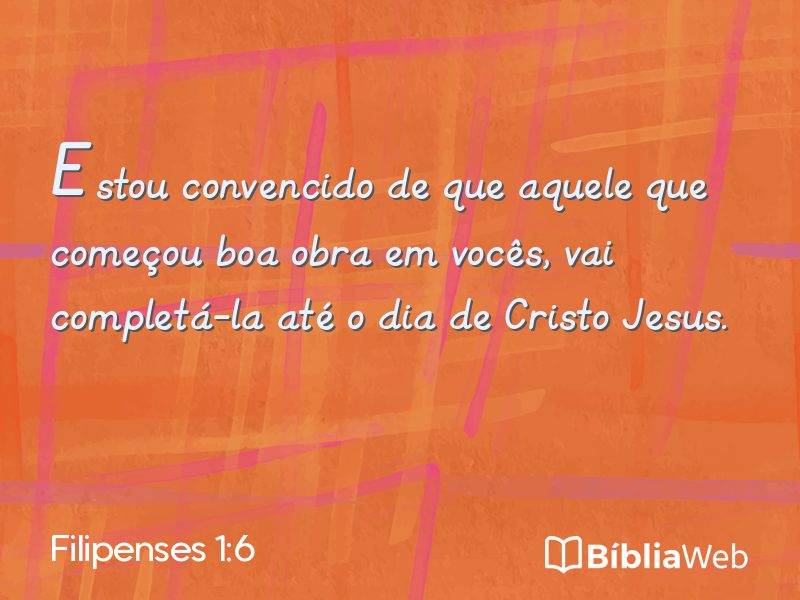 Filipenses 1:6 em imagem para compartilhar