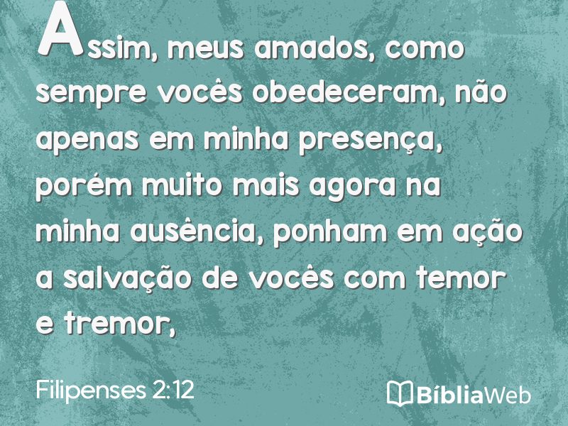 Filipenses 2:12 em imagem para compartilhar