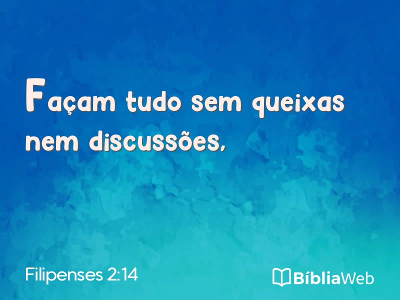 Filipenses 2:14 em imagem para compartilhar