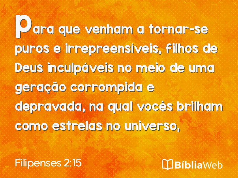 Filipenses 2:15 em imagem para compartilhar