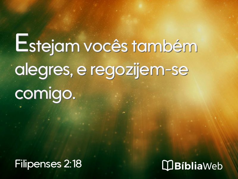 Filipenses 2:18 em imagem para compartilhar
