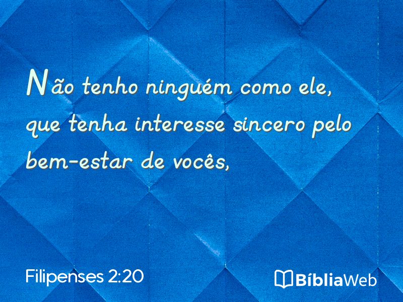 Filipenses 2:20 em imagem para compartilhar
