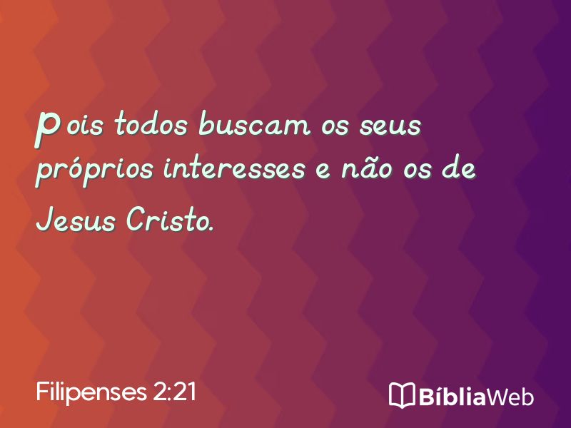 Filipenses 2:21 em imagem para compartilhar