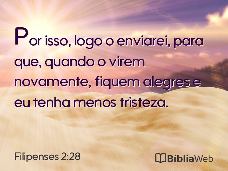 Filipenses 2:28 em imagem para compartilhar