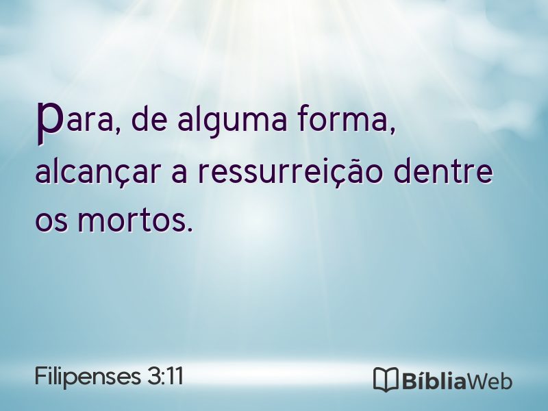 Filipenses 3:11 em imagem para compartilhar