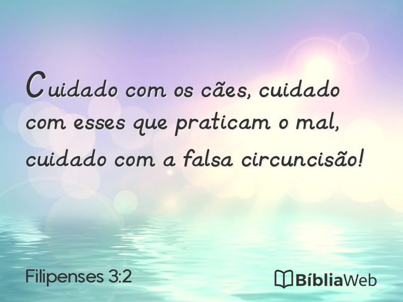 Filipenses 3:2 em imagem para compartilhar