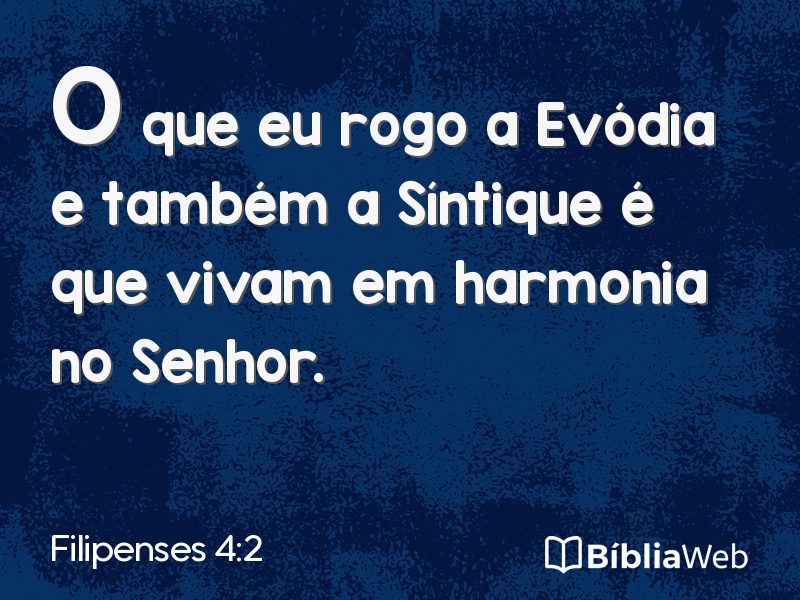 Filipenses 4:2 em imagem para compartilhar