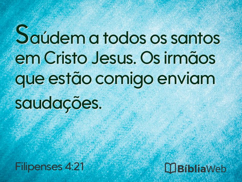 Filipenses 4:21 em imagem para compartilhar