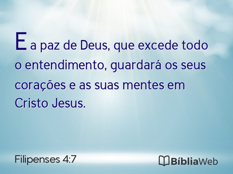 Filipenses 4:7 em imagem para compartilhar