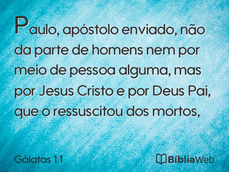 Gálatas 1:1 em imagem para compartilhar