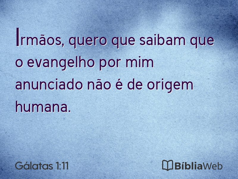 Gálatas 1:11 em imagem para compartilhar