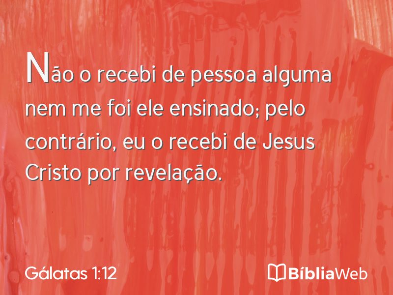 Gálatas 1:12 em imagem para compartilhar
