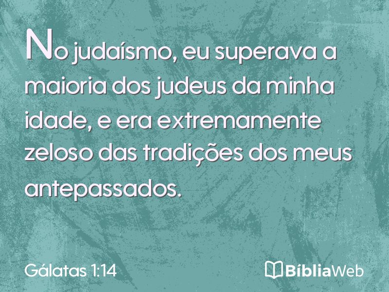 Gálatas 1:14 em imagem para compartilhar