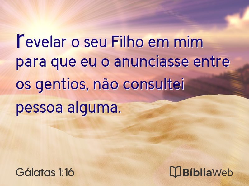 Gálatas 1:16 em imagem para compartilhar