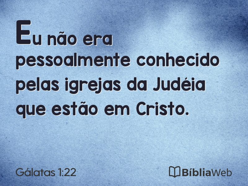 Gálatas 1:22 em imagem para compartilhar