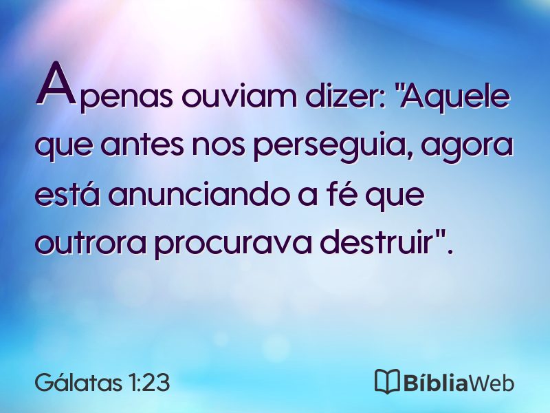 Gálatas 1:23 em imagem para compartilhar