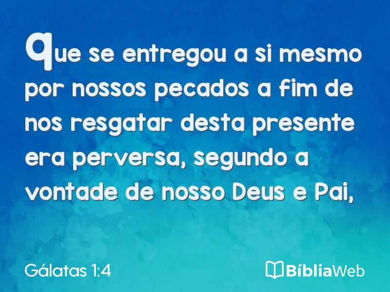 Gálatas 1:4 em imagem para compartilhar