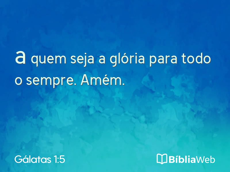 Gálatas 1:5 em imagem para compartilhar