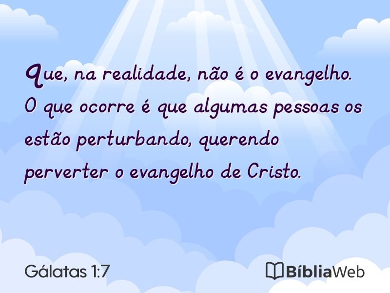 Gálatas 1:7 em imagem para compartilhar