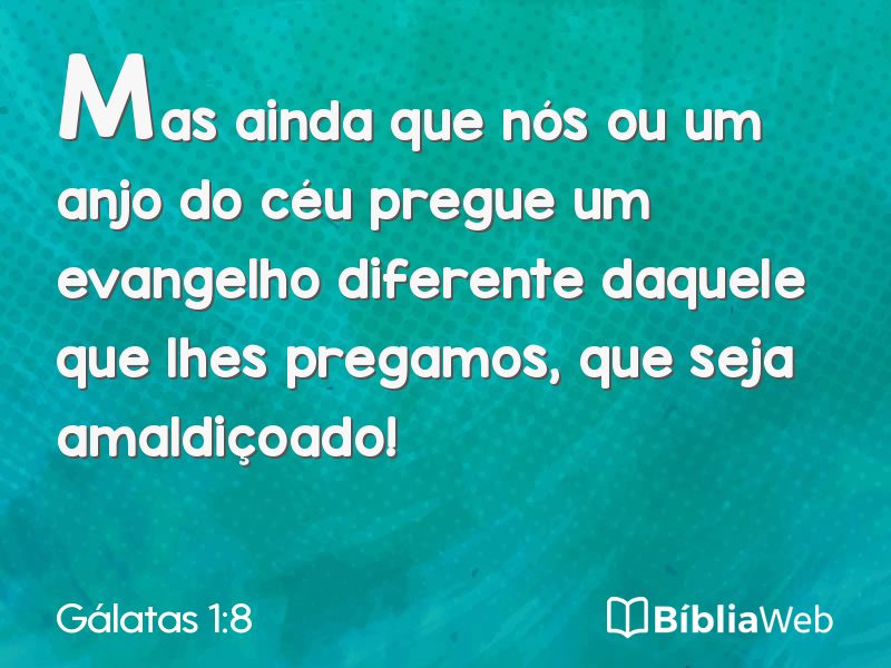 Gálatas 1:8 em imagem para compartilhar