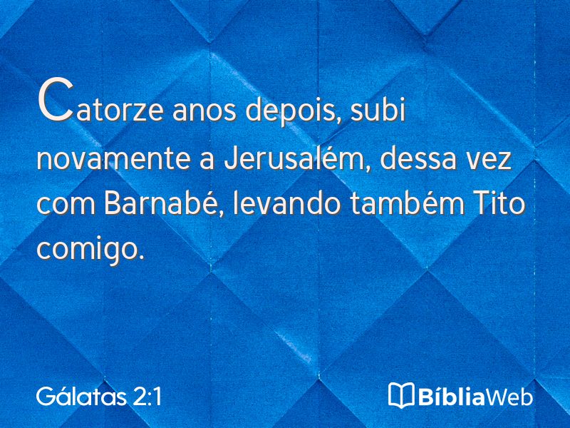 Gálatas 2:1 em imagem para compartilhar