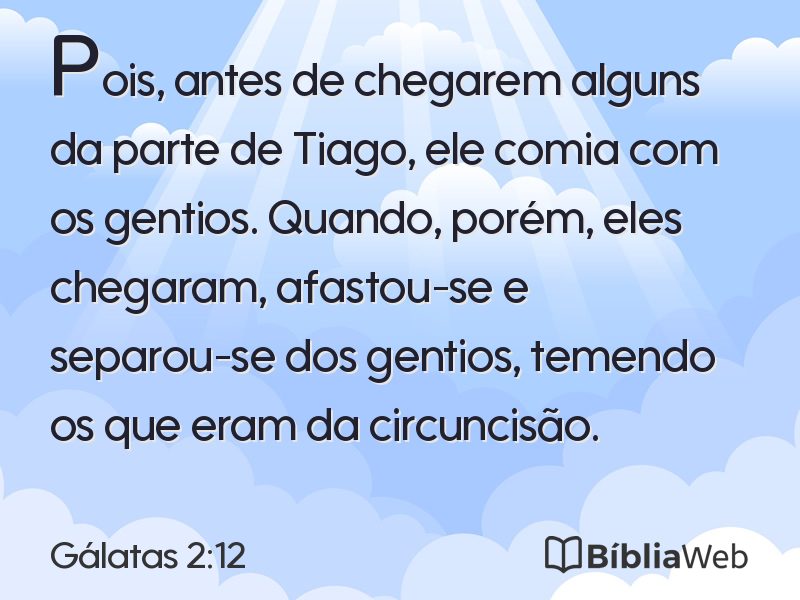 Gálatas 2:12 em imagem para compartilhar