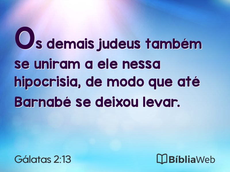 Gálatas 2:13 em imagem para compartilhar