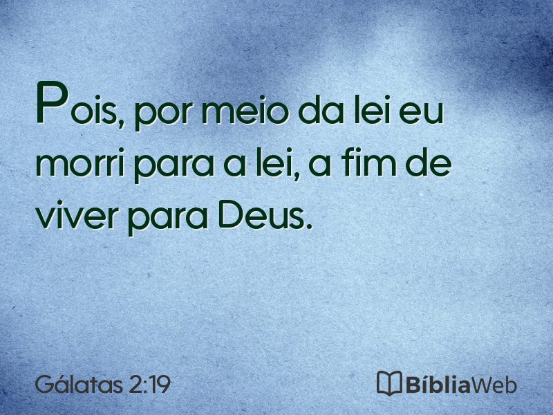 Gálatas 2:19 em imagem para compartilhar