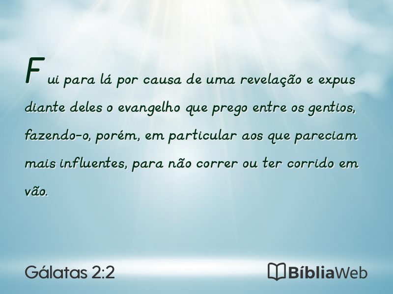 Gálatas 2:2 em imagem para compartilhar